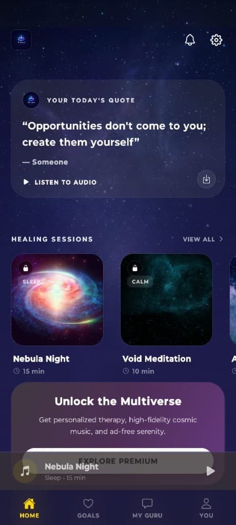 Zorvaa app home screen